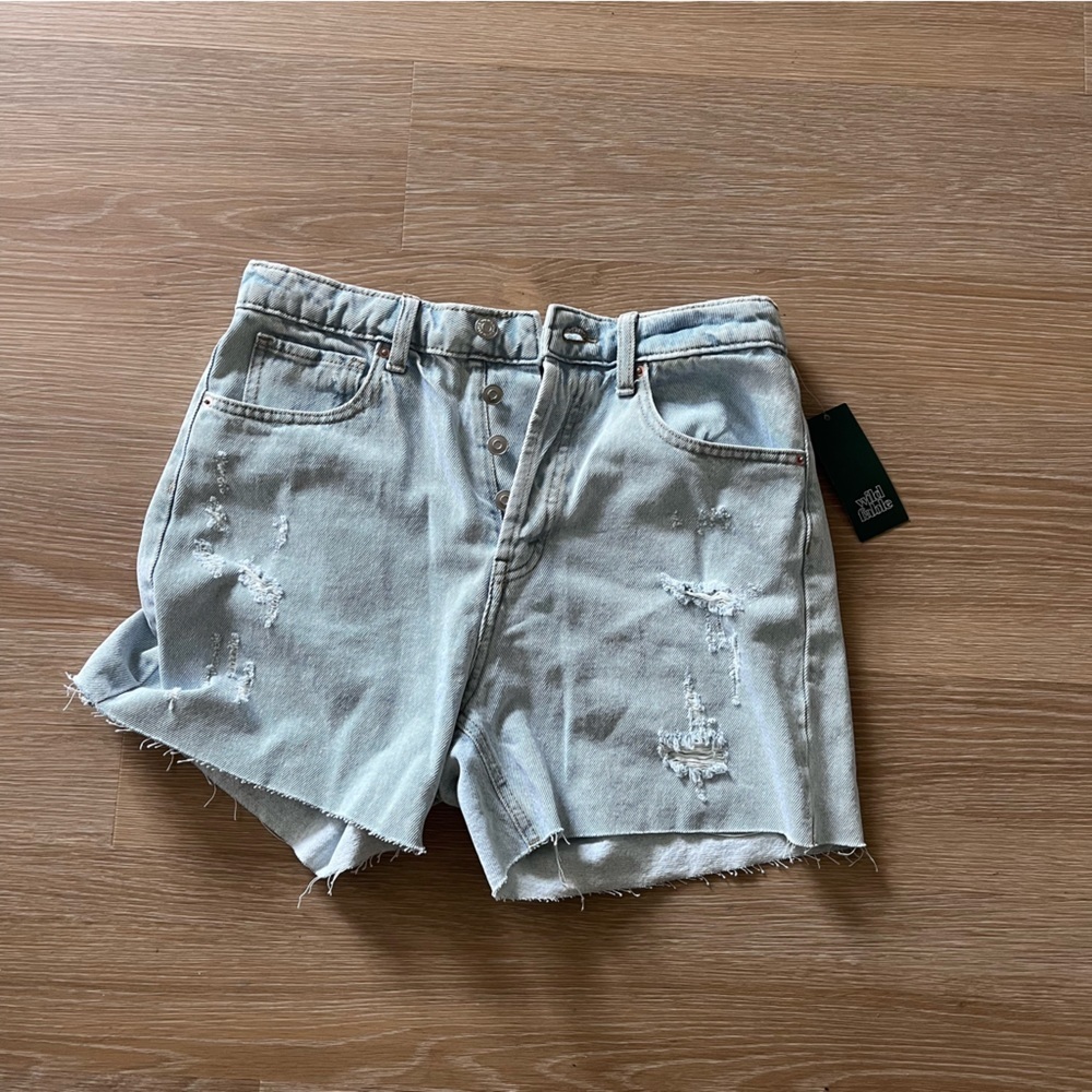Wild fable light wash high rise dad shorts NWT